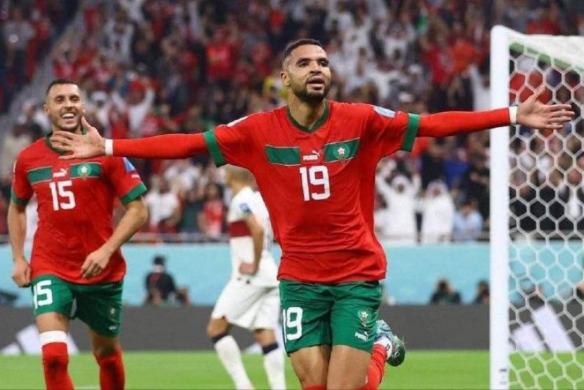 من مباراة المغرب والبرتغال