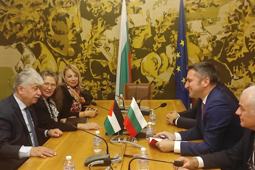 لقاء وزير التنمية الاجتماعية أحمد مجدلاني مع نواب بلغاريين 