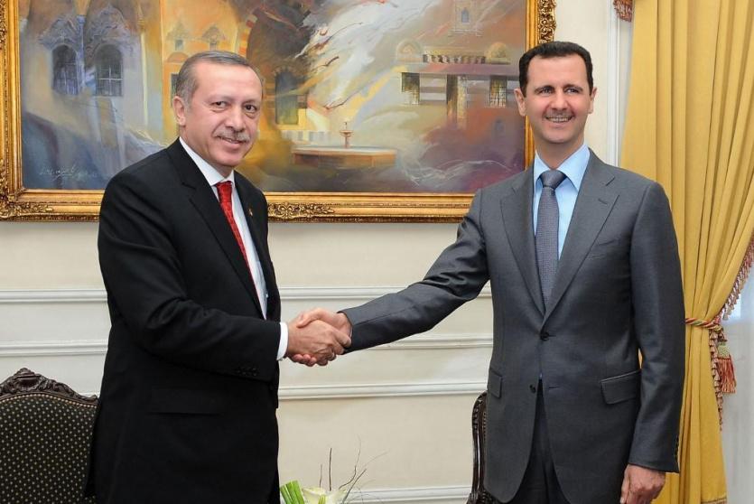لقاء يجمع الرئيس التركي رجب طيب اردوغان بالرئيس السوري بشار الأسد - أرشيف