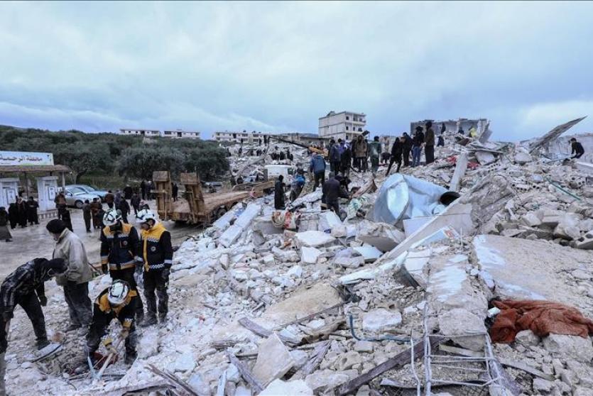 آثار الزلزال المدمر الذي ضرب سوريا