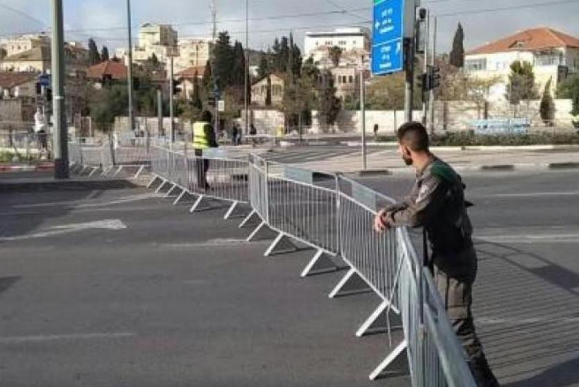 شرطة الاحتلال تغلق عدداً من الشوارع في مدين ةالقدس