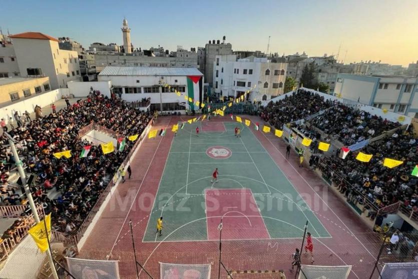 جانب من بطولة شهداء المغازي الرمضانية الثامنة لكرة القدم