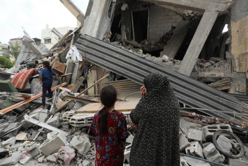 منزل دمرته طائرات الاحتلال في غزة