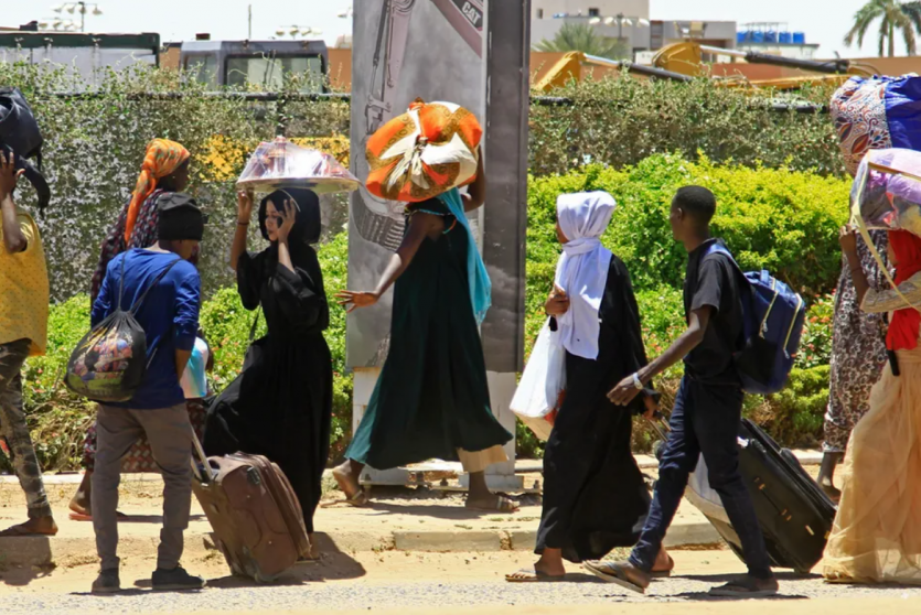 نزوح في السودان جراء الاشتباكات - ارشيفية