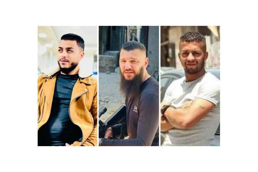 الشهداء الثلاثة الذين ارتقوا فجر اليوم برصاص الاحتلال في مخيم بلاطة بنابلس