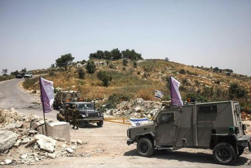 طريق جديد يعمل الاحتلال على شقه قرب مستوطنة حومش 