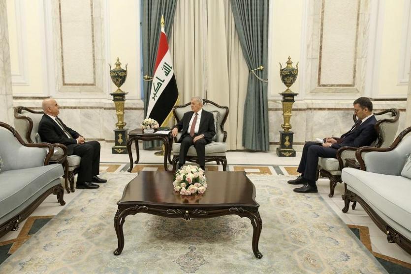 الرئيس العراقي يستقبل السفير الفلسطيني