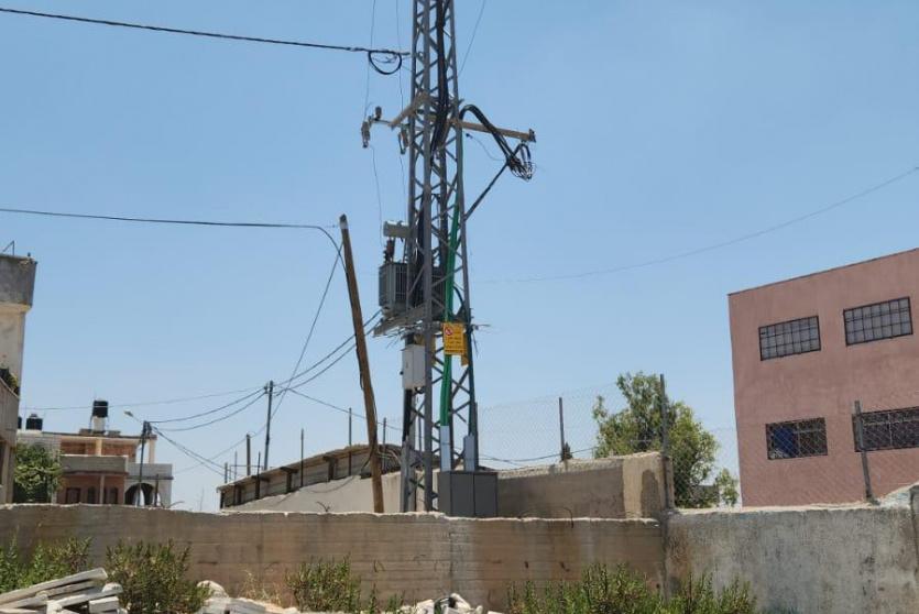 جانب من مشروع شركة كهرباء القدس في حارة الظهر