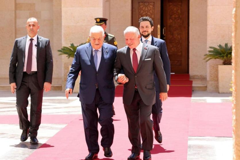 خلال استقبال الرئيس عباس في عمان