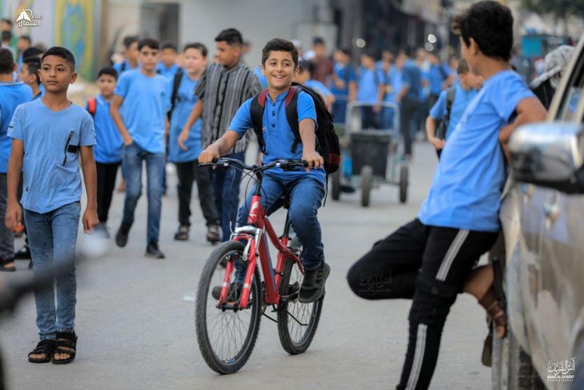طلبة المدارس في غزة - تصوير أنس الشريف