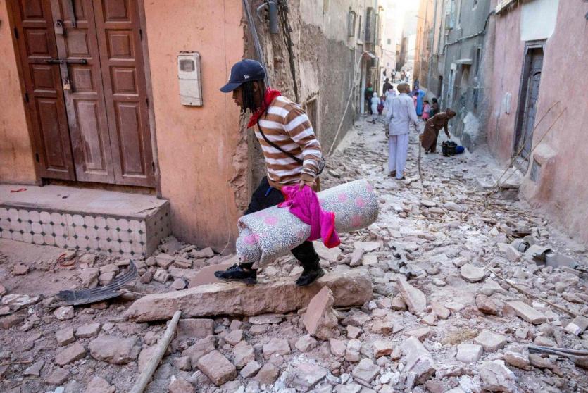 آثار زلزال المغرب اليوم