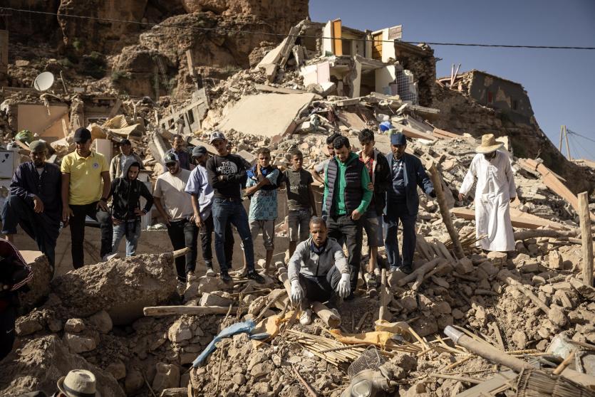 انتشال ضحايا زلزال المغرب