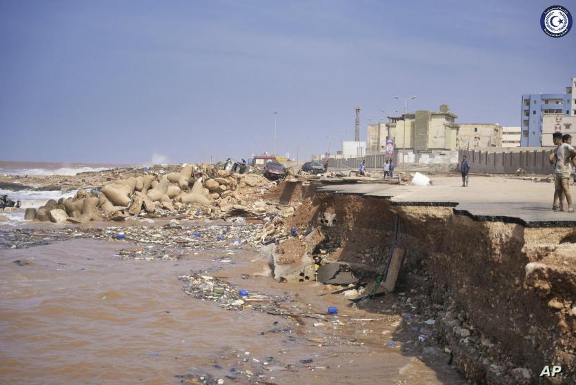 مدينة درنة الليبية المنكوبة جراء الفيضانات 
