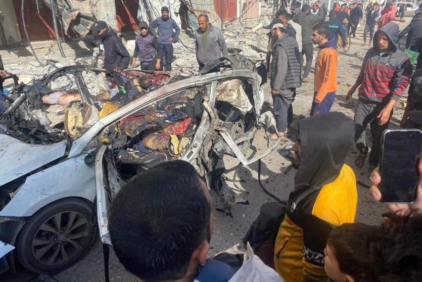 قصف سيارة في رفح، اليوم الجمعة