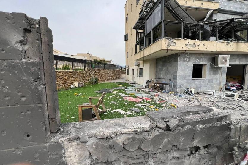اثار قصف كريات شمونة