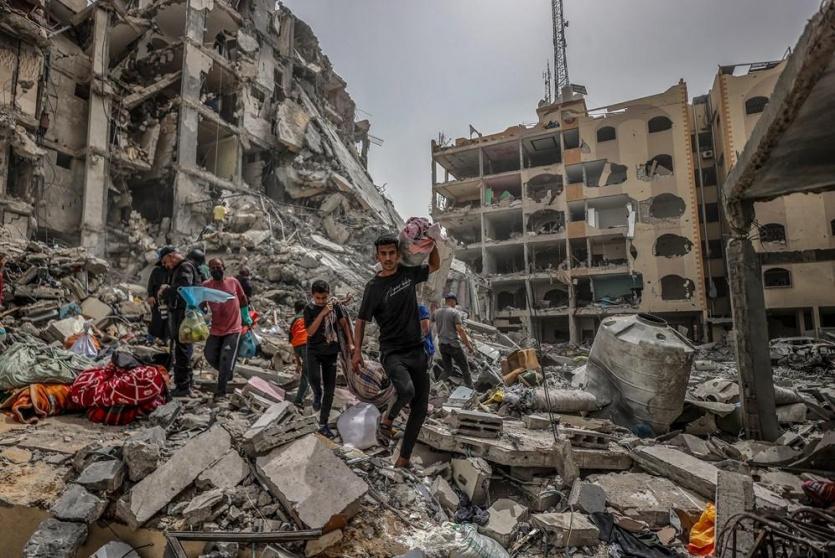 آثار العدوان على وسط قطاع غزة