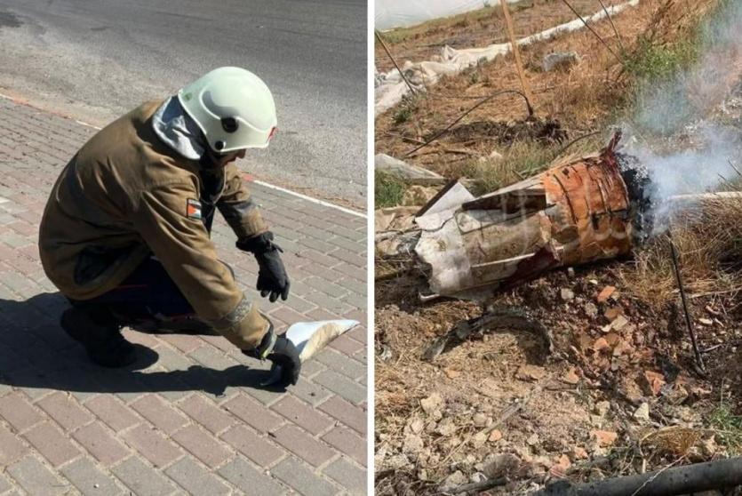 من مكان سقوط بعض الشظايا في الضفة