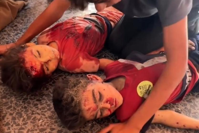 طفلان شهيدان بقصف الاحتلال حي التفاح