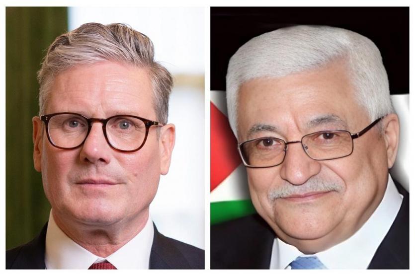 الرئيس محمود عباس ورئيس وزراء بريطانيا كير ستارمر