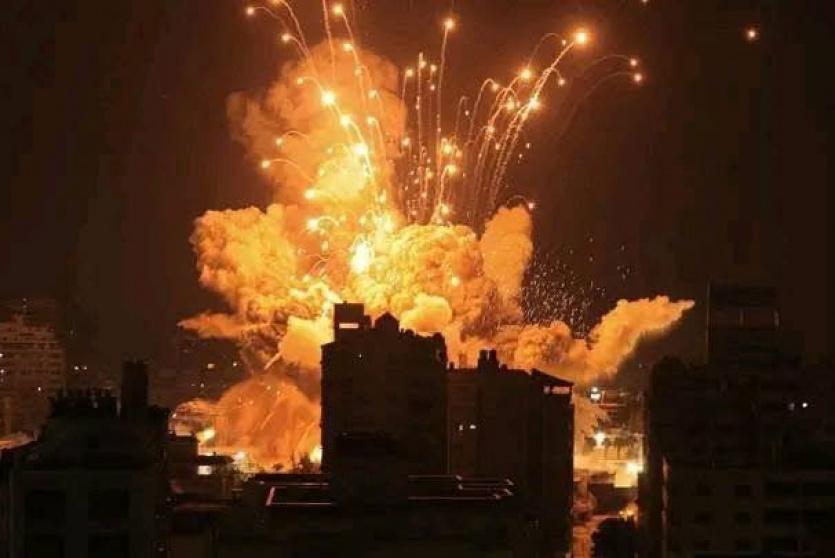 قصف غزة -ارشيف-