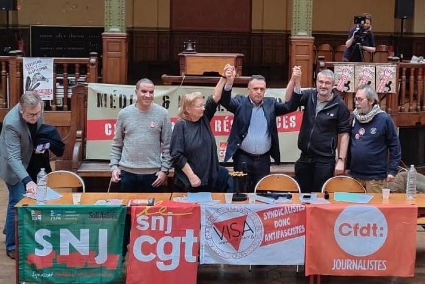 مهرجان تضامني مع الصحفيين الفلسطينيين في باريس