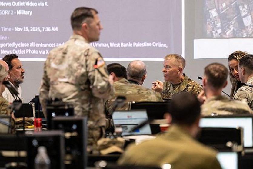 جنود أميركيون بمركز التنسيق في 