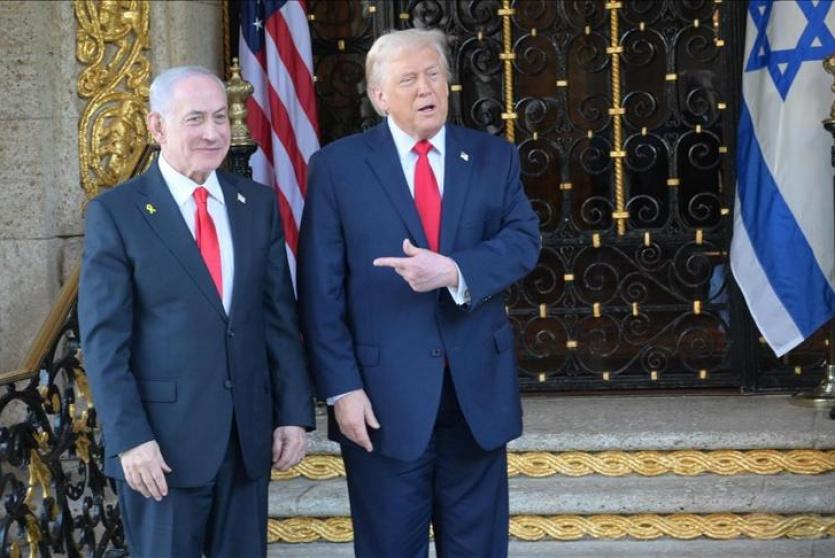 خلال لقاء ترامب ونتنياهو