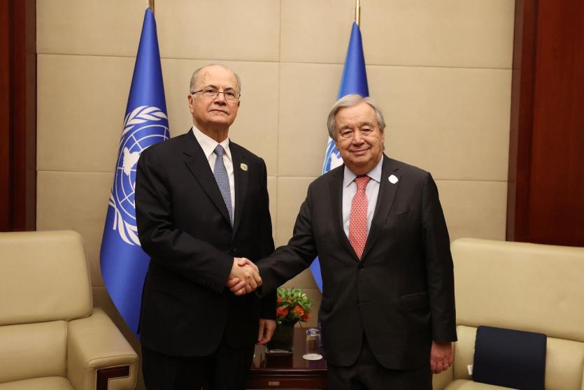 مصطفى يبحث مع الأمين العام للأمم المتحدة مستجدات الأوضاع في فلسطين
