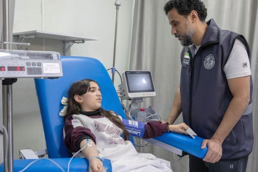 جانب من علاج الطفلة سما الغريز