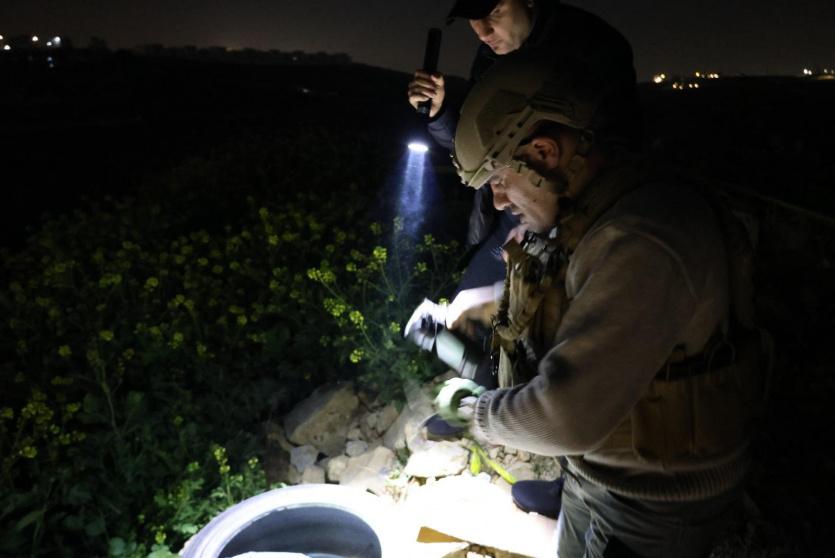 من مكان سقوط الجسم المتفجر