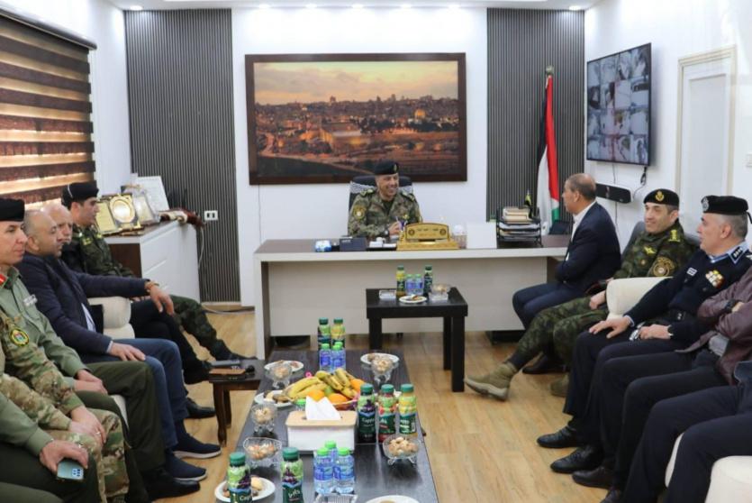 قائد قوات الامن الوطني اللواء العبد ابراهيم خليل يزور قيادة منطقة سلفيت