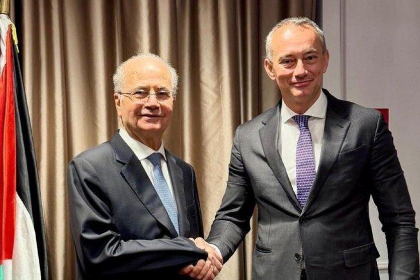ملادينوف يبحث مع محمد مصطفى تنفيذ القرار الدولي 2803 وإعمار غزة