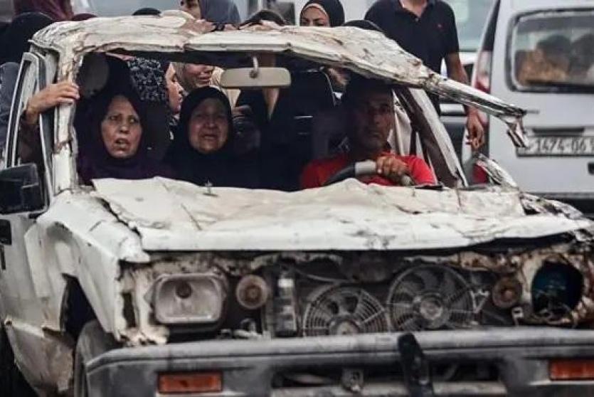 مركبة في غزة خلال حرب الإبادة الجماعية المتواصلة