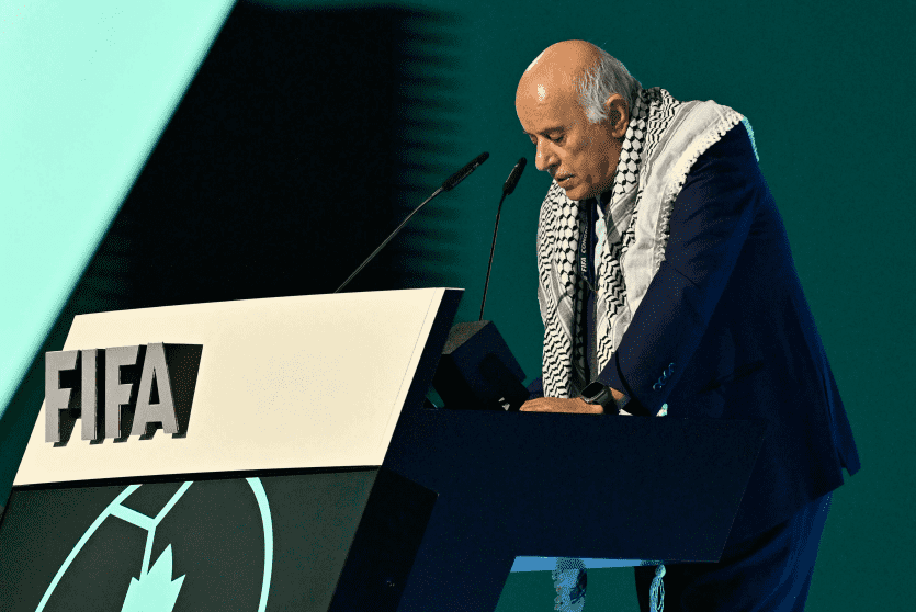 رئيس الاتحاد الفلسطيني لكرة القدم الفريق جبريل الرجوب