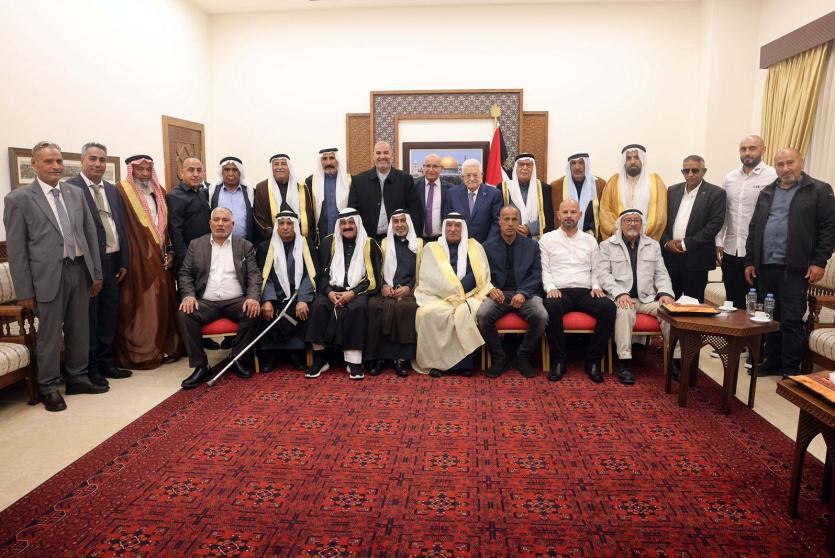الرئيس عباس يستقبل وفد مشايخ ووجهاء بئر السبع