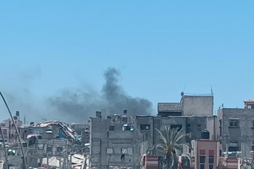 من قصف خانيونس اليوم