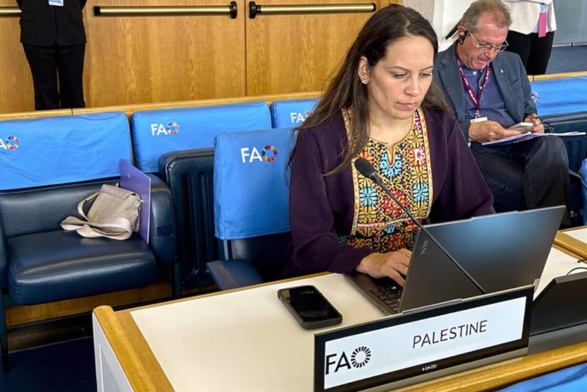 سفيرة فلسطين لدى إيطاليا منى أبو عمارة 