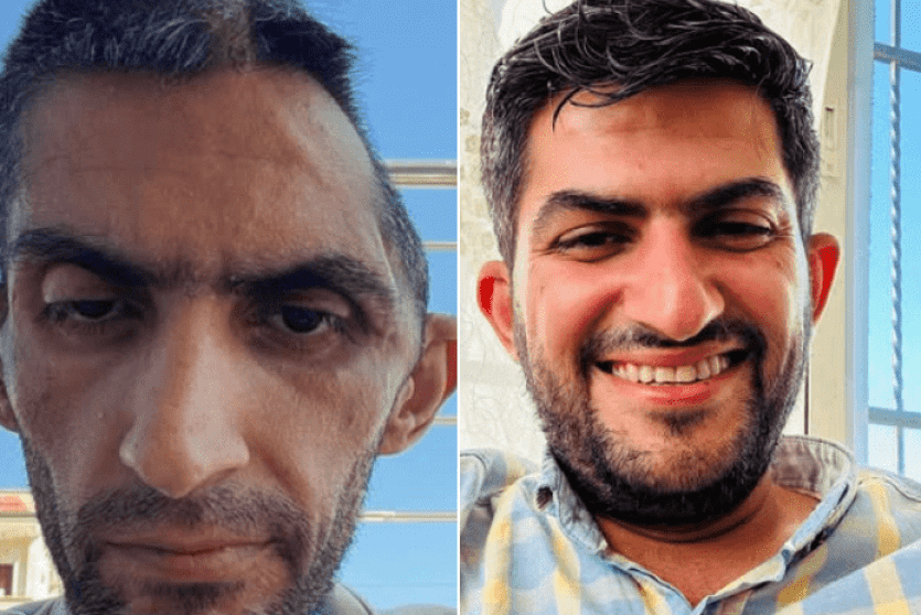 مجاهد بني مفلح قبل وبعد الاعتقال في سجون الاحتلال