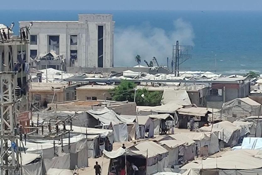 قصف غرب مدينة غزة