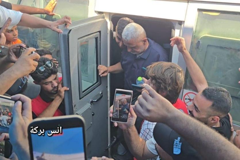 لحظة الإفراج عن الأسرى 