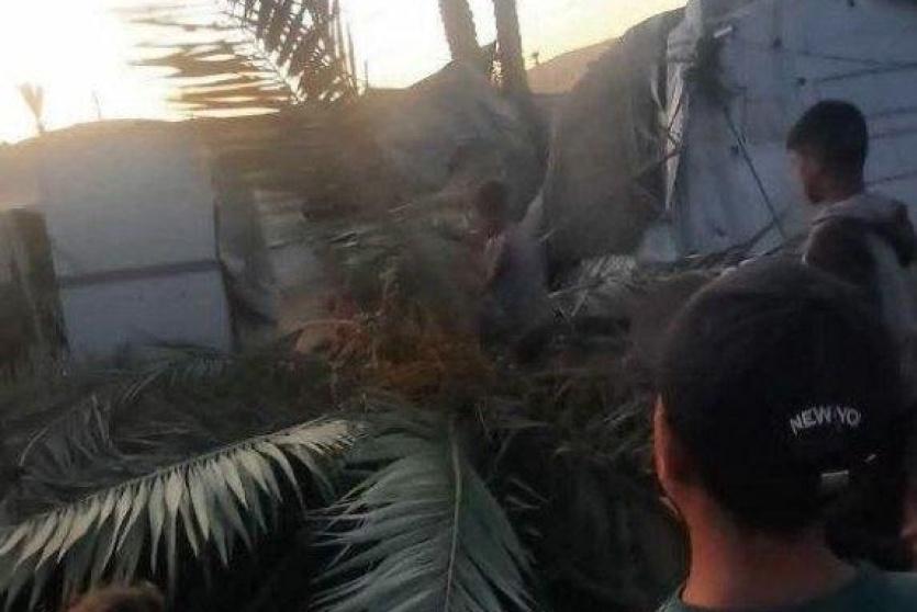 آثار القصف على دير البلح اليوم