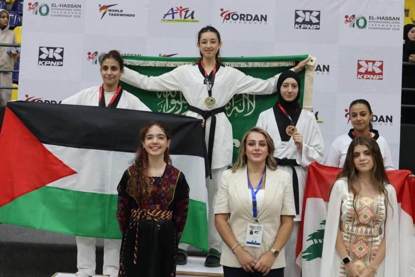 فضيتان وبرونزية لفلسطين في ثاني أيام بطولة الحسن الدولية للتايكواندو