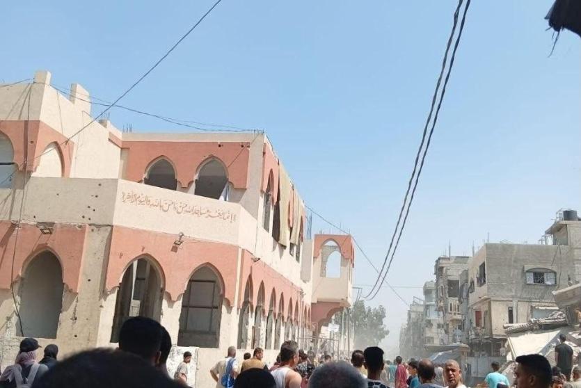 من موقع القصف في خانيونس