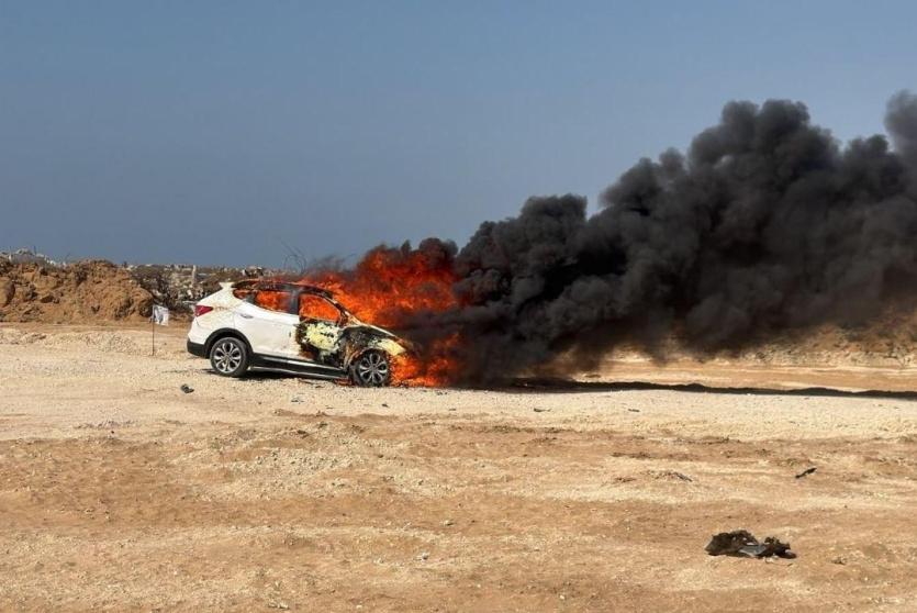 قصف سيارة في غزة