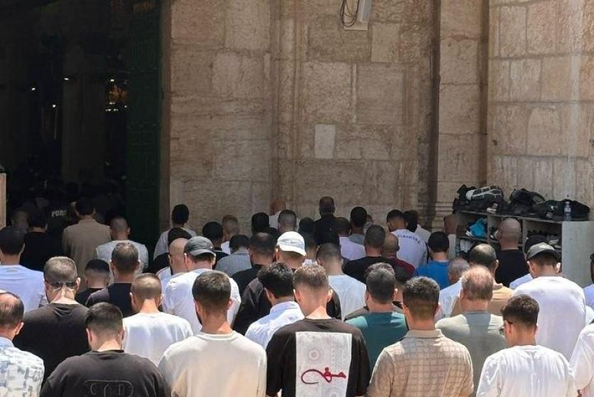 المصلون في المسجد الأقصى اليوم