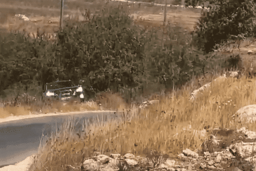 المركبة المستهدفة من قبل المستوطنين