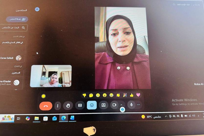 جلسة للاستماع لتجربة الصحافية ربا العجرمي