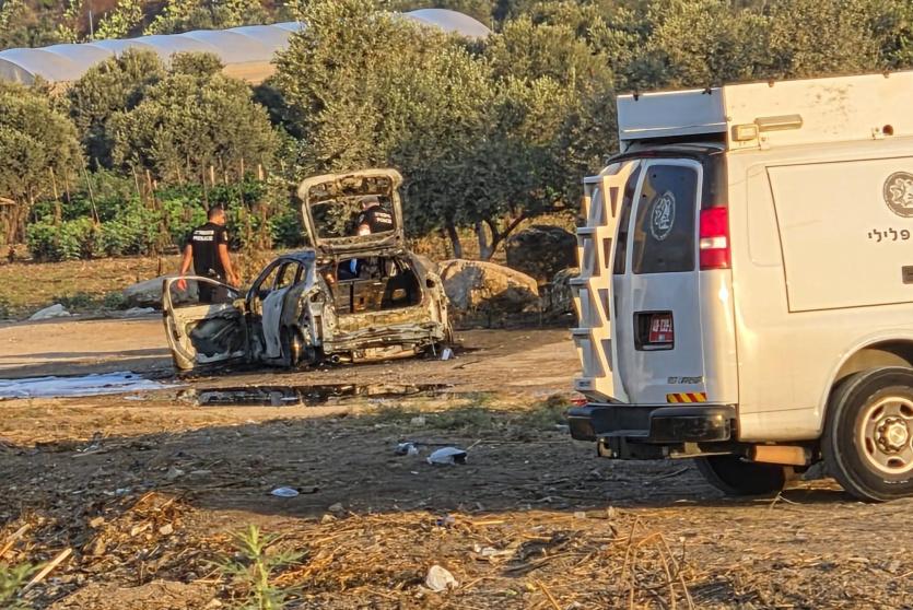 مقتل ثلاثة أشخاص حرقا داخل مركبة قرب باقة الغربية بالداخل الفلسطيني
