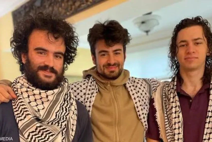 صورة الطلبة الفلسطينيين الثلاثة