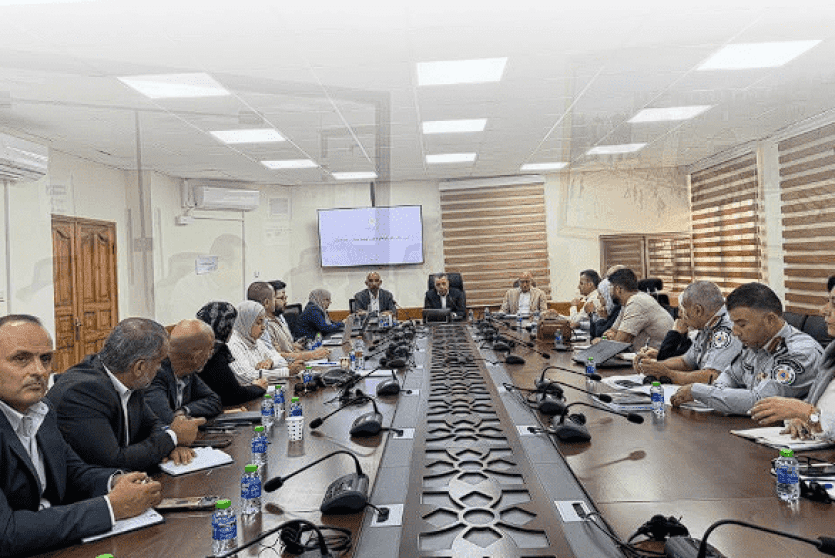 خلال اجتماع الفريق الوطني لتعافي وإعادة إعمار قطاع غزة